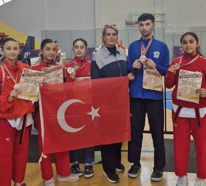 Seferihisar Belediyesi sporcuları, Makedonya’da düzenlenen Uluslararası Taekwondo Teknik Poomsae Şampiyonası’nda