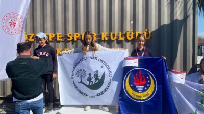 Urla Göztepe Yelken Tesisleri’nde düzenlenen İzmir Okullararası Yelken Optimist Yarışları’nda