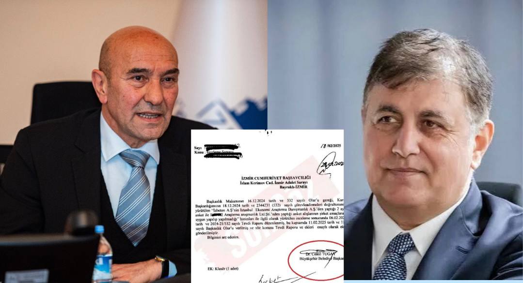 Cezaevinden yaptığı açıklamada İzmir Büyükşehir Belediye Başkanı Cemil Tugay’ı “muhbirlikle”